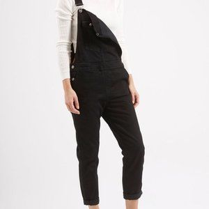 Topshop Black Denim Overalls